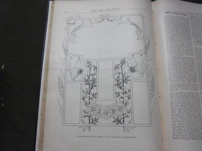 1899-1900 ART AMATEUR MAGAZINE BOUND VOLUME - GREAT ILLUSTRATIONS - KD 3048