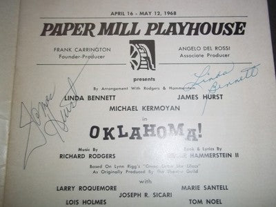 1967-1977 PAPERMILL PLAYHOUSE (NEW JERSEY) PROGRAM LOT OF 8 - SIGNED - O 1970