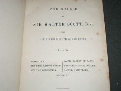 1847 THE NOVELS OF SIR WALTER SCOTT - SCOT'S WORKS VOLUME LOT OF 4 - KD 1074