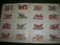 1932 PAINT WITHOUT PAINT MAGIC COLOR BOOK - CUTOUTS OF BIRDS & FISH - II 2407