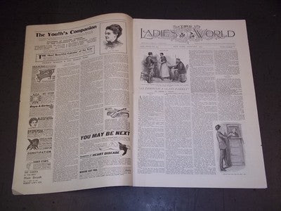 1899 JANUARY THE LADIES' WORLD MAGAZINE - GREAT PHOTOS AND ADS - SP 3041