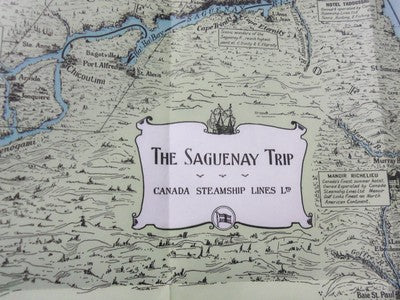 1940 THE SAGUENAY TRIP BOOK - BY DAMASE POTVIN - WITH FOLDOUT MAP - II 4379