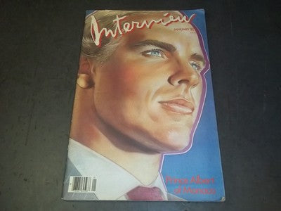1986 JANUARY INTERVIEW MAGAZINE - PRINCE ALBERT OF MONACO - SP 3289