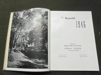 1946 UPSALA COLLEGE YEARBOOK - THE UPSALITE - EAST ORANGE NEW JERSEY - YB 608