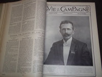 1910 JAN-JUN VIE A LA CAMPAGNE MAGAZINE VOLUME - FRENCH - NICE COVERS - KD 978