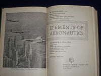 1941 ELEMENTS OF AERONAUTICS BOOK BY FRANCIS POPE - NICE ILLUSTRATIONS - KD 1470