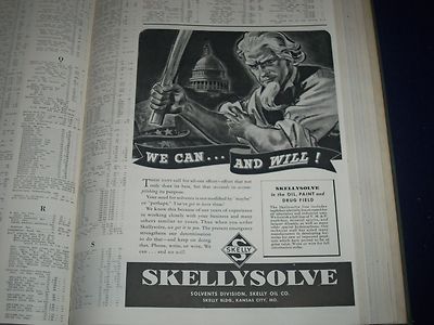 1942 OIL PAINT AND DRUG REPORTER BOUND VOLUME LOT OF 3 - GREAT ADS - KD 3411