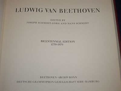 LUDWIG VAN BEETHOVEN BICENTENNIAL EDN.1770-1970 BOOK - ILLUSTRATIONS - KD 2454