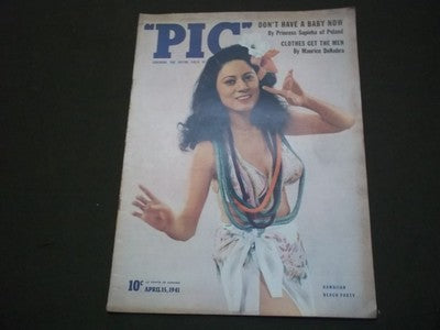 1941 APR 15 PIC MAGAZINE - HAWAIIAN BEACH PARTY - II 7454