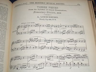 1905 JAN-DEC MONTHLY MUSICAL RECORD VOLUME NO. 35 - SCORES & ADS - KD 2152