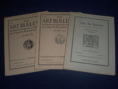 1925-1926 THE ART QUARTERLY BULLETIN LOT OF 3 - NICE COLOR PRINTS - O 2178