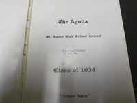 1934 SAINT AGNES HIGH SCHOOL YEARBOOK - THE AGNITA - WEST CHESTER PA - YB 632