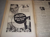 1934 SHE LOVES ME NOT MOVIE PRESS BOOK STARS BING CROSBY & MIRIAM HOPKINS - P 47