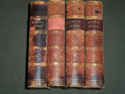 1847 THE NOVELS OF SIR WALTER SCOTT - SCOT'S WORKS VOLUME LOT OF 4 - KD 1074