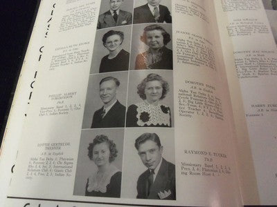 1944 OLIVET NAZARENE COLLEGE YEARBOOK - AURORA - BOURBONNAIS ILLINOIS - YB 178