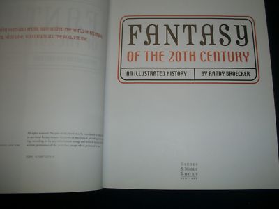 2001 FANTASY OF THE 20TH CENTURY ILLUSTRATED HISTORY BY RANDY BROECKER - KD 794J