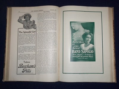 1908-1910 SCHOOL JOURNAL BOUND VOLUME LOT OF 2 - VOL 76+77 - NICE ADS - KD 726E