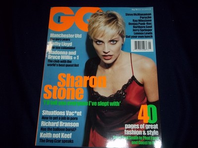 1998 MAY GQ (GENTLEMEN'S QUARTERLY) MAGAZINE - BRITISH - SHARON STONE - II 4805