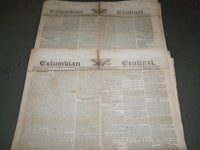 1832 -1837 COLUMBIAN CENTINEL NEWSPAPER LOT OF 4 ISSUES - BOSTON - NP 1344