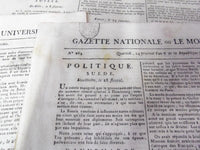 1798 GAZETTE NATIONALE OU LE MONITEUR UNIVERSEL NEWSPAPER LOT 6 FRENCH - NP 1559