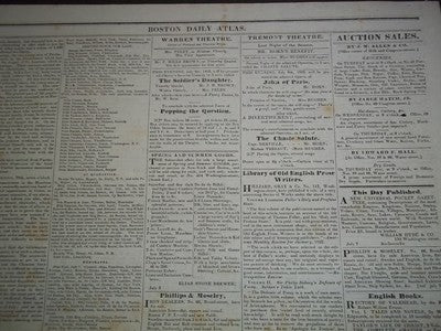1832 JUL-OCT BOSTON DAILY ATLAS NEWSPAPER LOT OF 26- VOL I - HENRY CLAY- NP 1453
