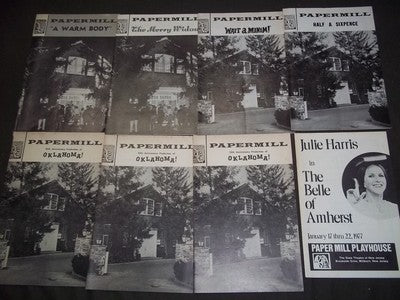 1967-1977 PAPERMILL PLAYHOUSE (NEW JERSEY) PROGRAM LOT OF 8 - SIGNED - O 1970