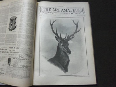 1895-1896 ART AMATEUR MAGAZINE BOUND VOLUME - GREAT ILLUSTRATIONS - KD 3050