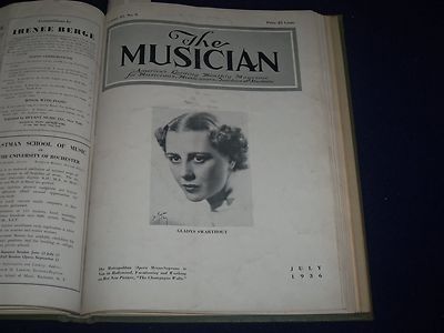 1936 JANUARY-DECEMBER THE MUSICIAN BOUND VOL NO. 41 - GREAT PHOTOS/ADS - KD 1762