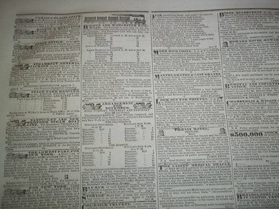 1834 DEC DAILY EVENING TRANSCRIPT NEWSPAPER LOT OF 18 - BOSTON - VOL V- NP 1449