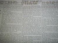 1832 JUL-OCT BOSTON DAILY ATLAS NEWSPAPER LOT OF 26- VOL I - HENRY CLAY- NP 1453