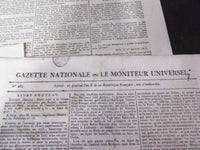 1798 GAZETTE NATIONALE OU LE MONITEUR UNIVERSEL NEWSPAPER LOT 6 FRENCH - NP 1559