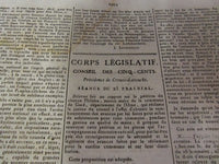 1798 GAZETTE NATIONALE OU LE MONITEUR UNIVERSEL NEWSPAPER LOT 6 FRENCH - NP 1559