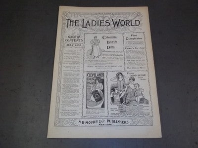 1895 JULY THE LADIES' WORLD MAGAZINE - GREAT PHOTOS AND ADS - SP 3017