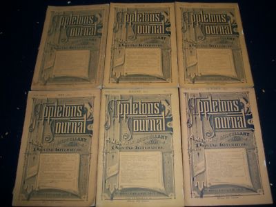 1877-1878 APPLETON'S JOURNAL MAGAZINE LOT OF 11 ISSUES - GREAT ADS - WR 696