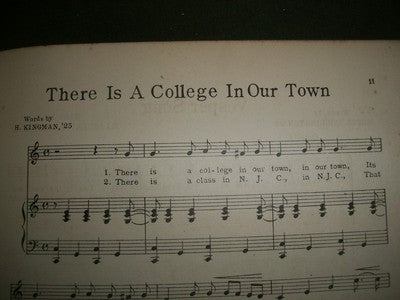 1924 SONGS OF NEW JERSEY COLLEGE BOOK - 2ND EDITION - MCKINNEY - KD 1870G