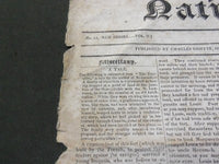 1826 DECEMBER 20 NATIONAL AEGIS NEWSPAPER - WORCESTER MASSACHUSETTS - NP 1476