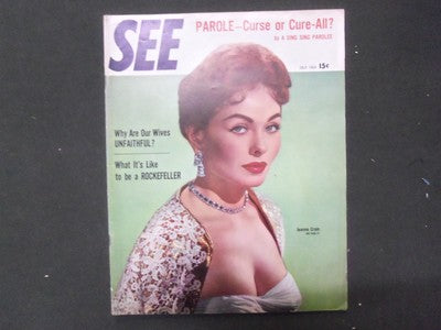 1954 JULY SEE MAGAZINE - JEANNE CRAIN COVER - ROCKEFELLER STORY - II 4472