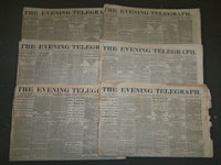 1870 THE EVENING TELEGRAPH NEWSPAPER LOT OF 24 - NICE ADVERTISEMENTS - NP 1442