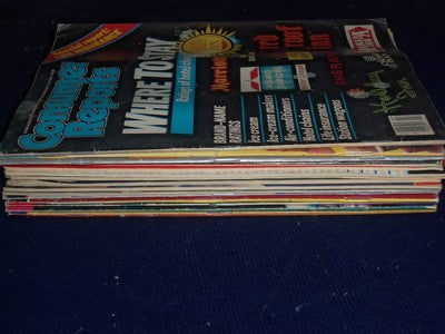 1986-1994 CONSUMER REPORT MAGAZINE LOT OF 16 ISSUES - NICE COVERS - O 2083