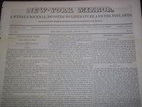 1836-1839 THE NEW-YORK MIRROR NEWSPAPER LOT OF 23 - SHEET MUSIC+ - NP 1494