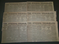 1870 THE EVENING TELEGRAPH NEWSPAPER LOT OF 24 - NICE ADVERTISEMENTS - NP 1442