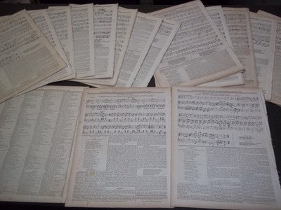 1836-1839 THE NEW-YORK MIRROR NEWSPAPER LOT OF 23 - SHEET MUSIC+ - NP 1494
