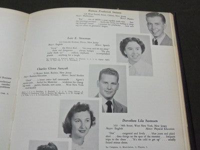 1950 LA CAMPANA NEW JERSEY STATE TEACHER'S COLLEGE YEARBOOK - MONTCLAIR - YB 292