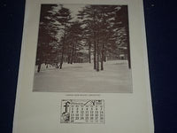 1920 AMHERST COLLEGE CALENDAR - LEATHER COVER - GREAT SPORT PHOTOS - II 9546