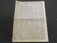 1870 THE EVENING TELEGRAPH NEWSPAPER LOT OF 24 - NICE ADVERTISEMENTS - NP 1442