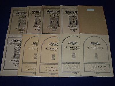 1900-1906 MASTERS IN ART ILLUSTRATED VOLUME LOT OF 10 - GREAT PRINTS - O 1264