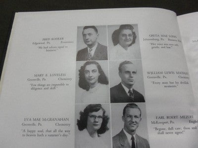 1947 THIEL COLLEGE YEARBOOK - THE ENDYMION - GREENVILLE PENNSYLVANIA - YB 609