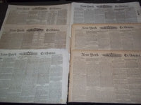 1867-1883 NEW YORK TRIBUNE NEWSPAPER LOT OF 6 ISSUES - NP 1365
