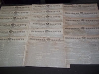1830-1832 NATIONAL GAZETTE & LITERARY REGISTER NEWSPAPER LOT OF 17 - NP 1428