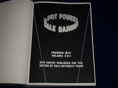 1930 THE YALE BANNER AND POT POURRI ANNUAL YEARBOOK VOLUME NO. 22 - YB 253
